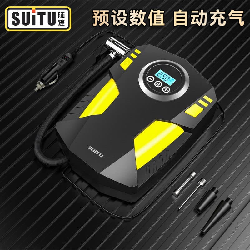 [Autêntico] Compressor de Ar Portátil para Carros Pequenos, Inflador de Pneus Elétrico de Alta Potência 12V 3CKR
