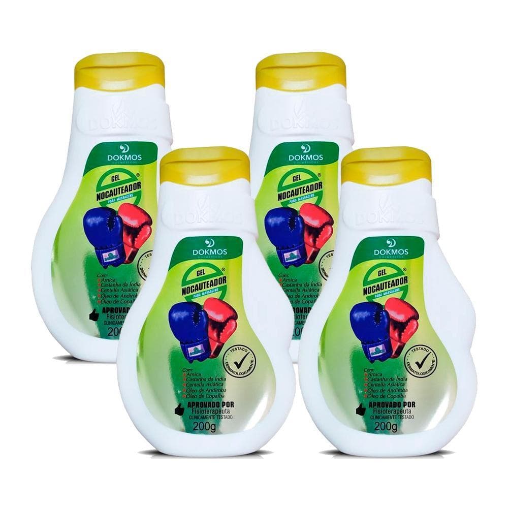 Kit 4x Gel Nocauteador para Massagens Dokmos