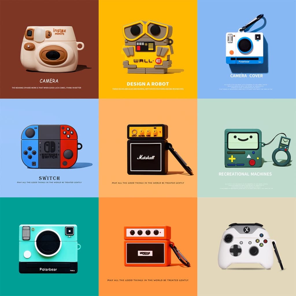 Capa protetora para console de jogos, adequada para Apple Airpods Pro, 2, 3, Air Pods, 3a J3GN e outros fones de ouvido.