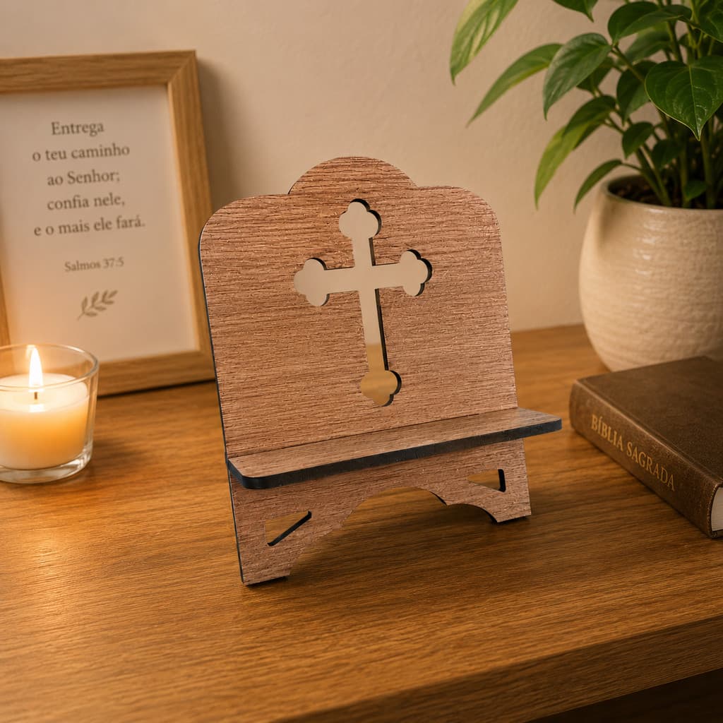 Suporte P/ Biblia Livros Leitura Estudo MDF 6MM 20x24