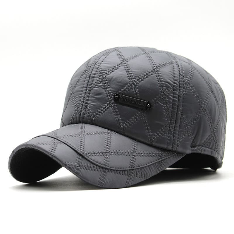 Outono inverno masculino inverno boné de beisebol de couro brilhante Casual esportes etiqueta de couro engrossado quente