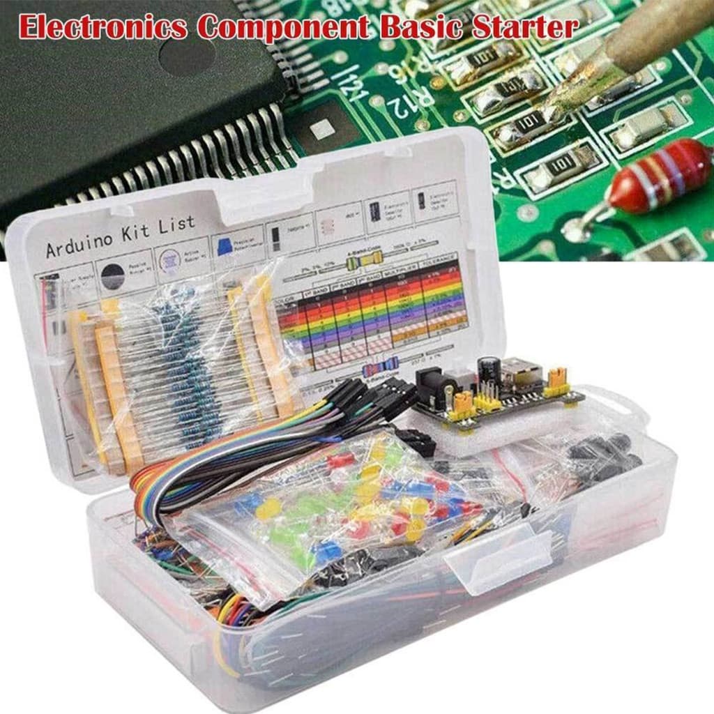 Kit De Iniciação Ao Projeto DIY Para Arduino UNO R3 Eletrônico Com Caixa 830 Pontos De Amarração Novos Componentes Eletr
