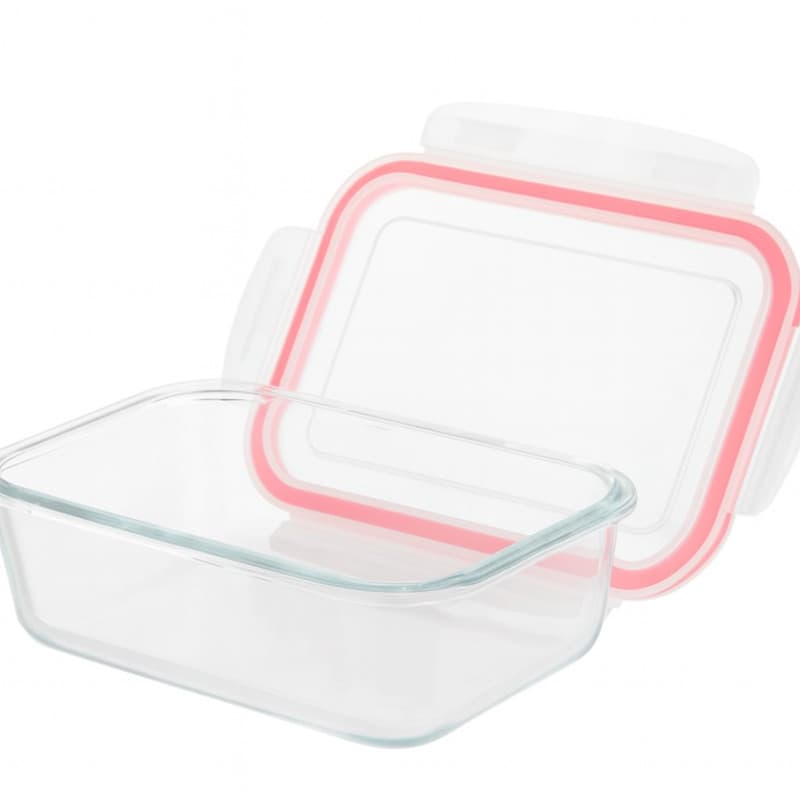 POTE DE VIDRO HERMÉTICO MARMITA TAMPA SILICONE - 1UN