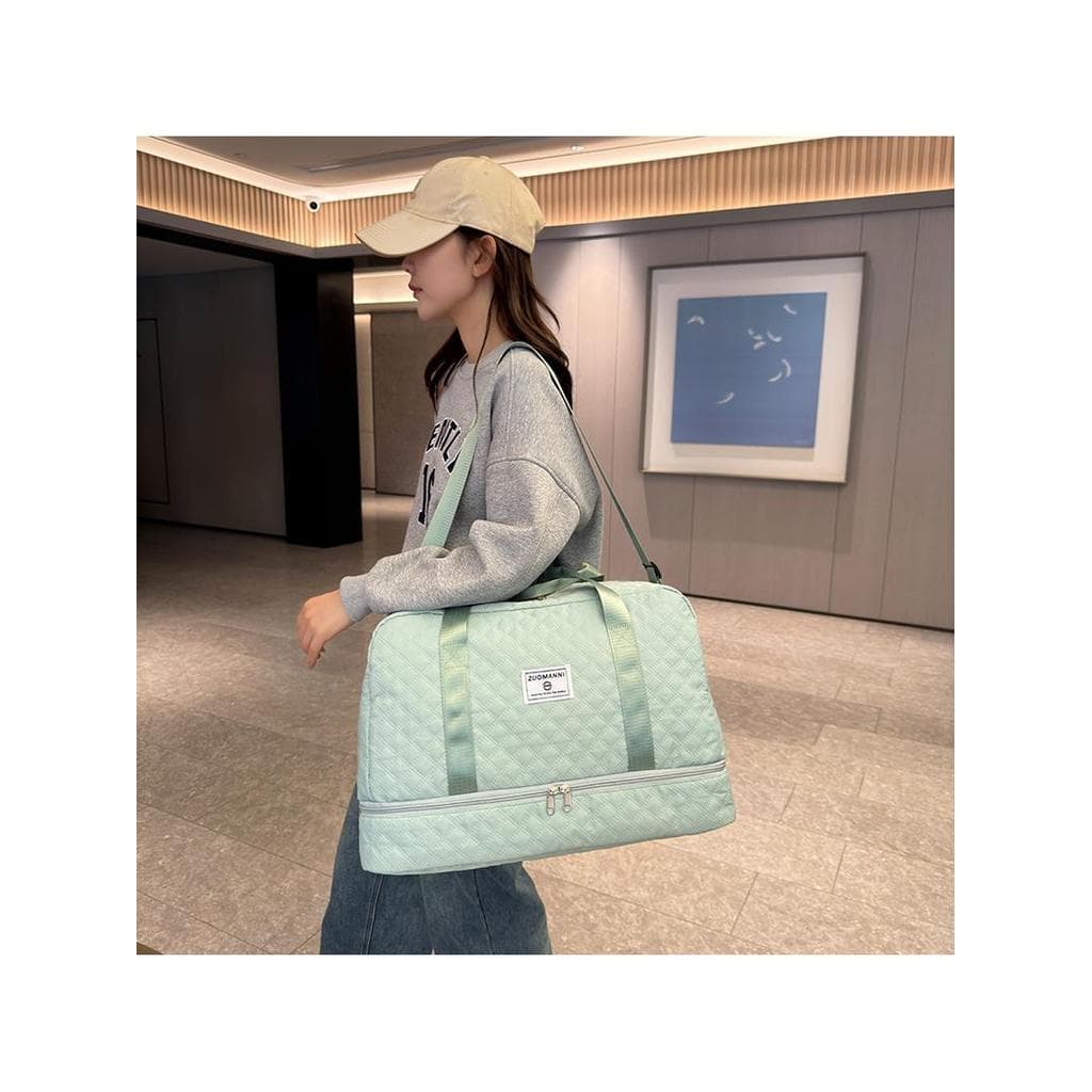 Bolsa de ginástica feminina, sensação de alta qualidade, separação seca e úmida, armazenamento de viagem de negócios, es
