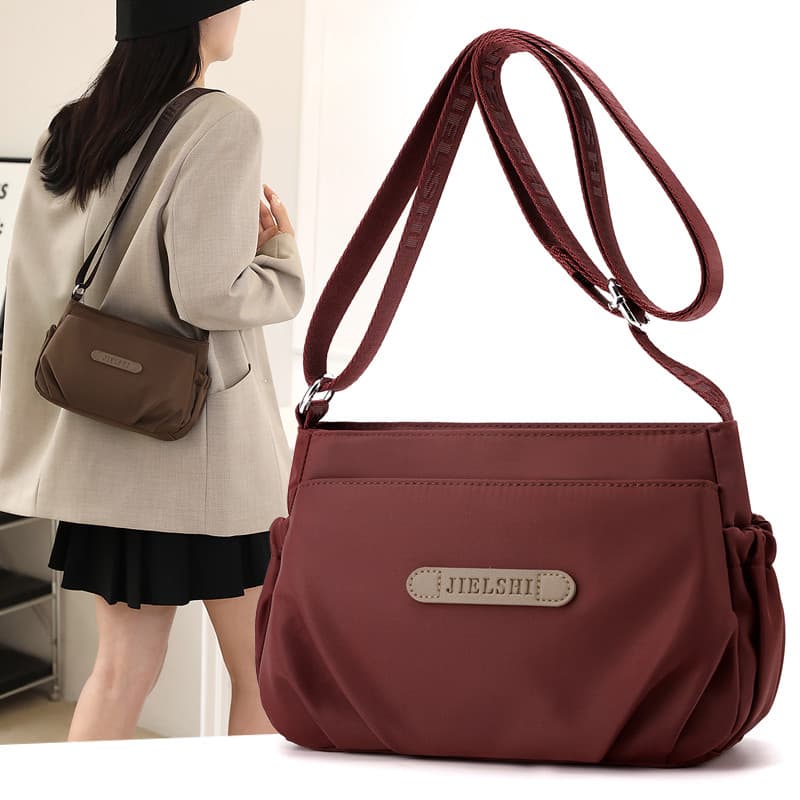 Oxford pano mensageiro saco feminino leve Multi-camada náilon lona mãe saco de meia-idade senhoras um-S