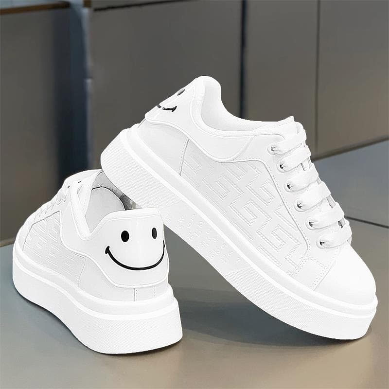 Sapatos masculinos respirável All-Match 2025 esportes branco de sola grossa branco tênis estudante Street Wear High-End