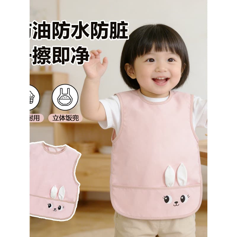 Bebê primavera verão comer sem mangas macacão babadores à prova dwaterproof água anti-sujo crianças anti-vestir babadore