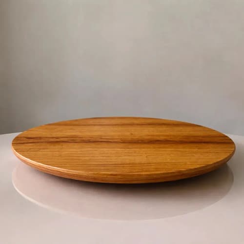 Prato Giratória Madeira Laminada 50cm P/ Mesa 120cm