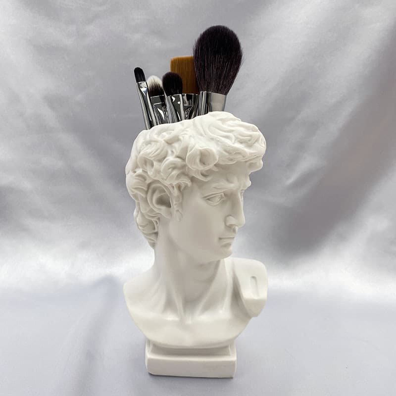 David pincel de maquiagem balde ins estilo Retro caneta titular tubo armazenamento soquete gesso estátua ornamentos deco
