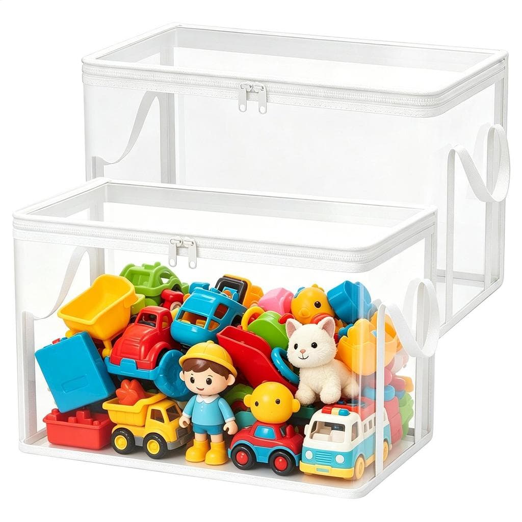 Caixa De Armazenamento De Brinquedos De Pelúcia , 2 Peças , Grande Capacidade , Organizador De Bonecas Peito Dobrável ,