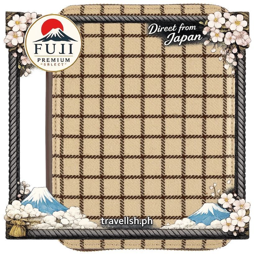 [Hobonichi] Capa para Planner Hobonichi Techo Original A6 com Zíper Estampa Cafe au Lait Check 【Direto do Japão】
