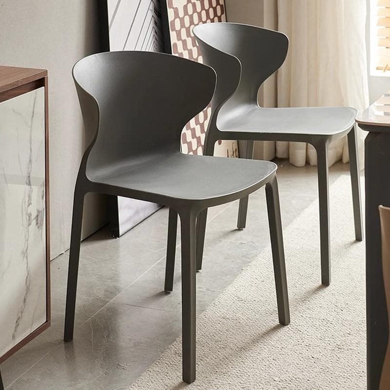 Cadeira de jantar de plástico doméstica Extra grossa cadeira de mesa de jantar 2024 novo estilo confortável banco sedent