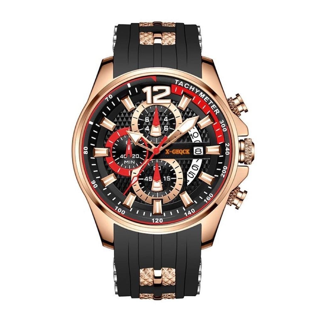 Novo relógio masculino moda esportes à prova dwaterproof água Multi-função relógio de quartzo grande mostrador luminoso