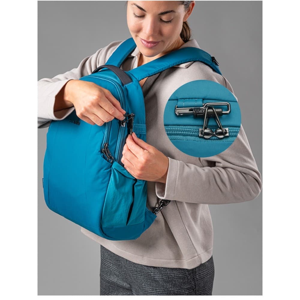 Pacsafe 47cm Mochila para computador Business Commuter Travel Computer Bolsa Mochila para estudo francês Bolsa escolar