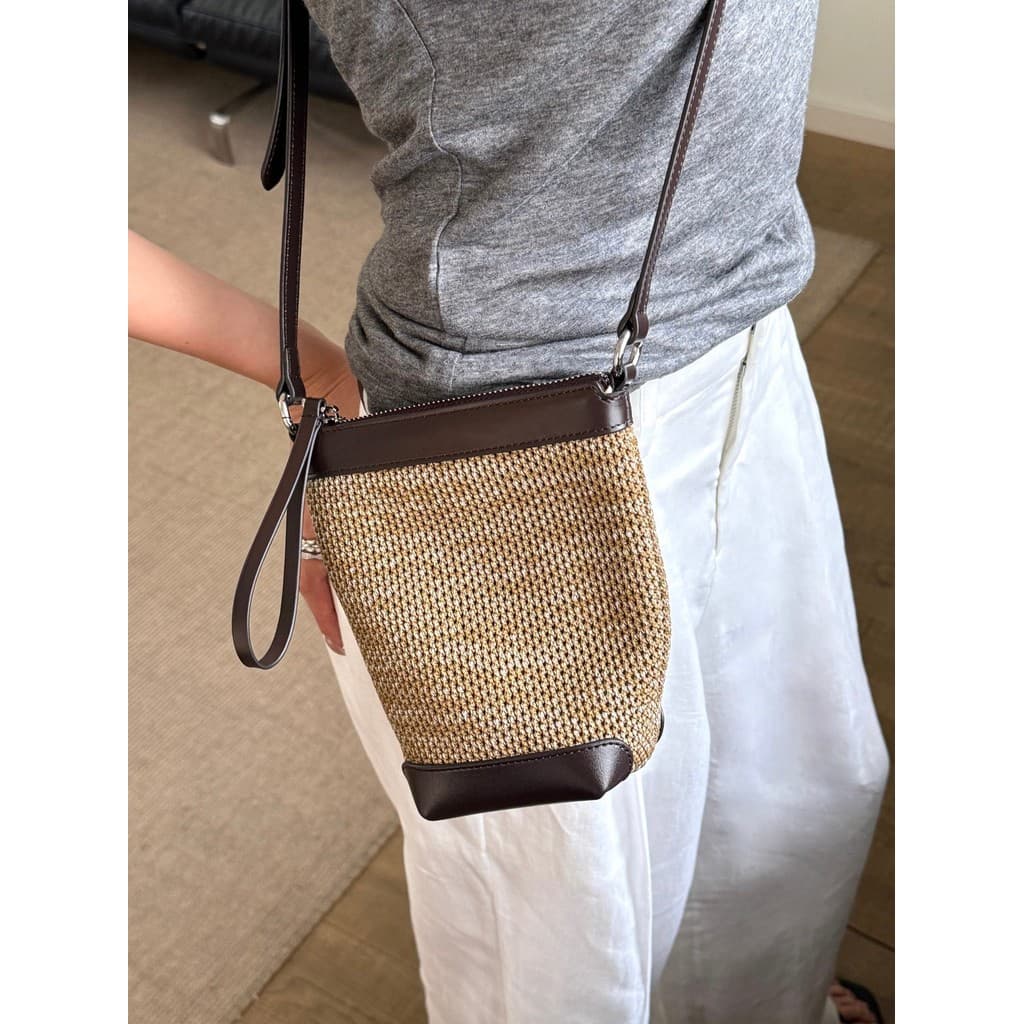 Bolsa de palha feminina novo estilo elegante All-Match saco do mensageiro de um ombro High-End nicho Design axilas St