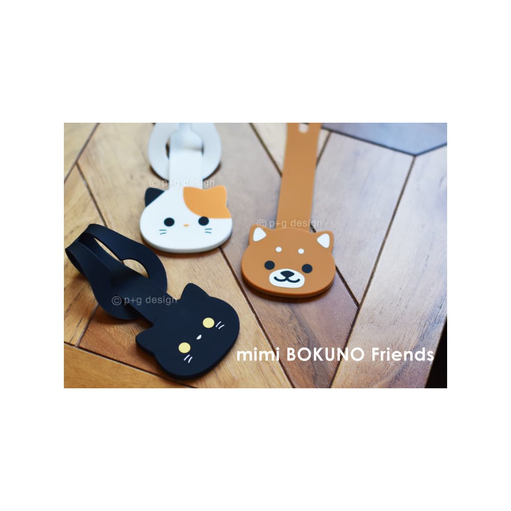 Etiqueta de bagagem com design japonês p + g, alça de bagagem, etiqueta de viagem, etiqueta de desenho animado de Animal