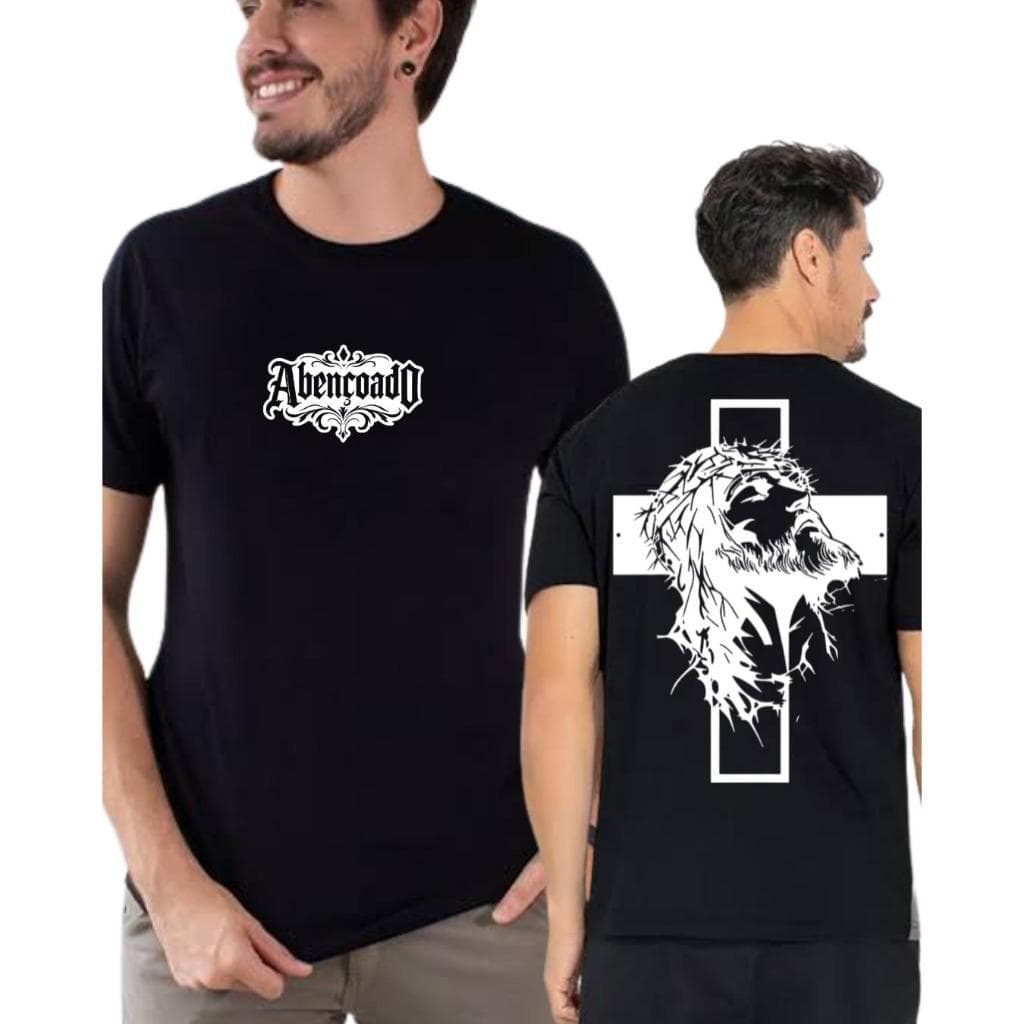 Camiseta ABENÇOADO camisa blusa tshirt moda gospel moda evangelica católica