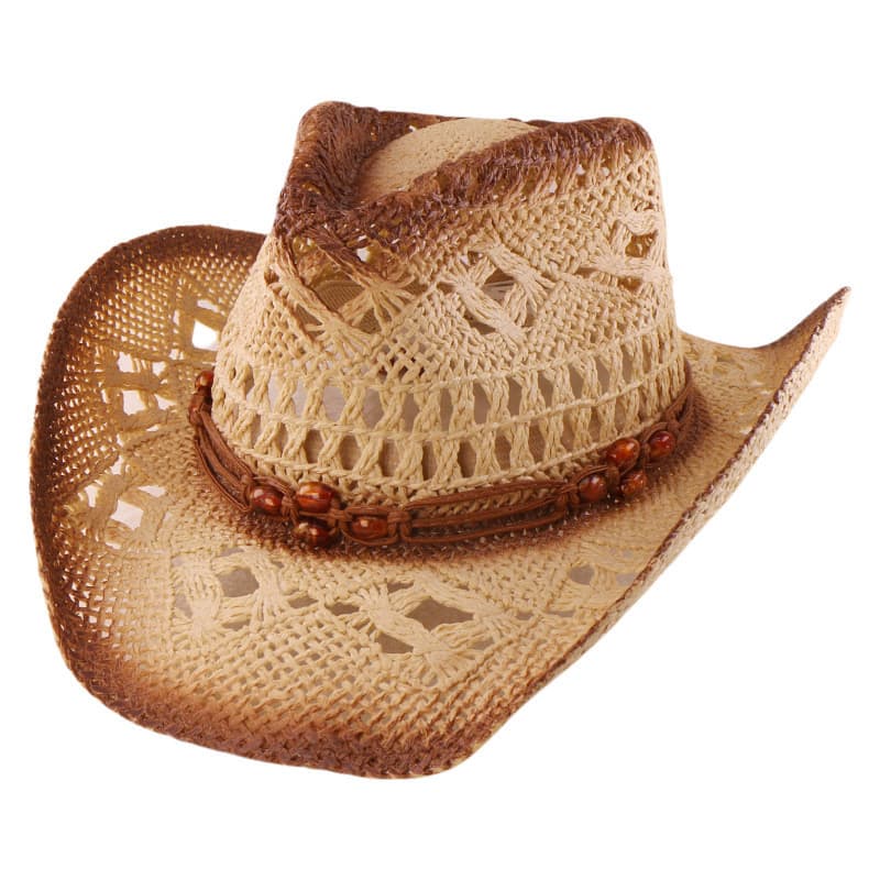Chapéu de Cowboy oco chapéu de palha panamá guarda-sol aba grande protetor solar chapéu de praia feminino verão Jazz cha