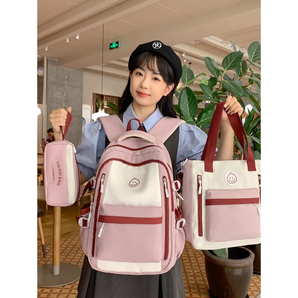 Mochila feminina estudantes do ensino médio estudantes do ensino médio mochila de grande capacidade escola primária Stu