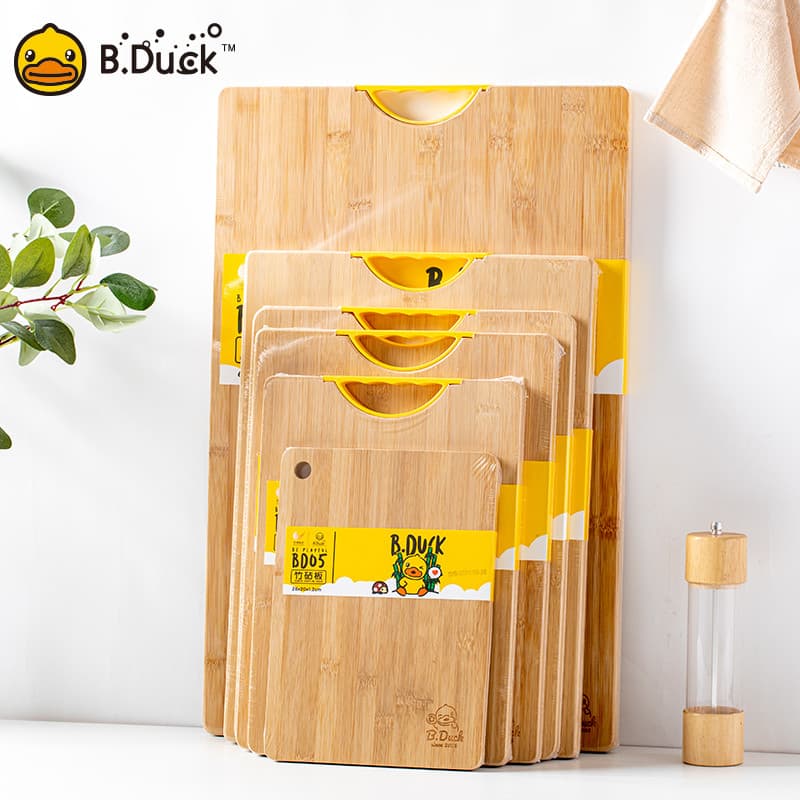 Tábua de corte de bambu de pato amarelo pequeno Tábua de corte de bambu doméstica Tábua de corte Tábua pegajosa Tábua de