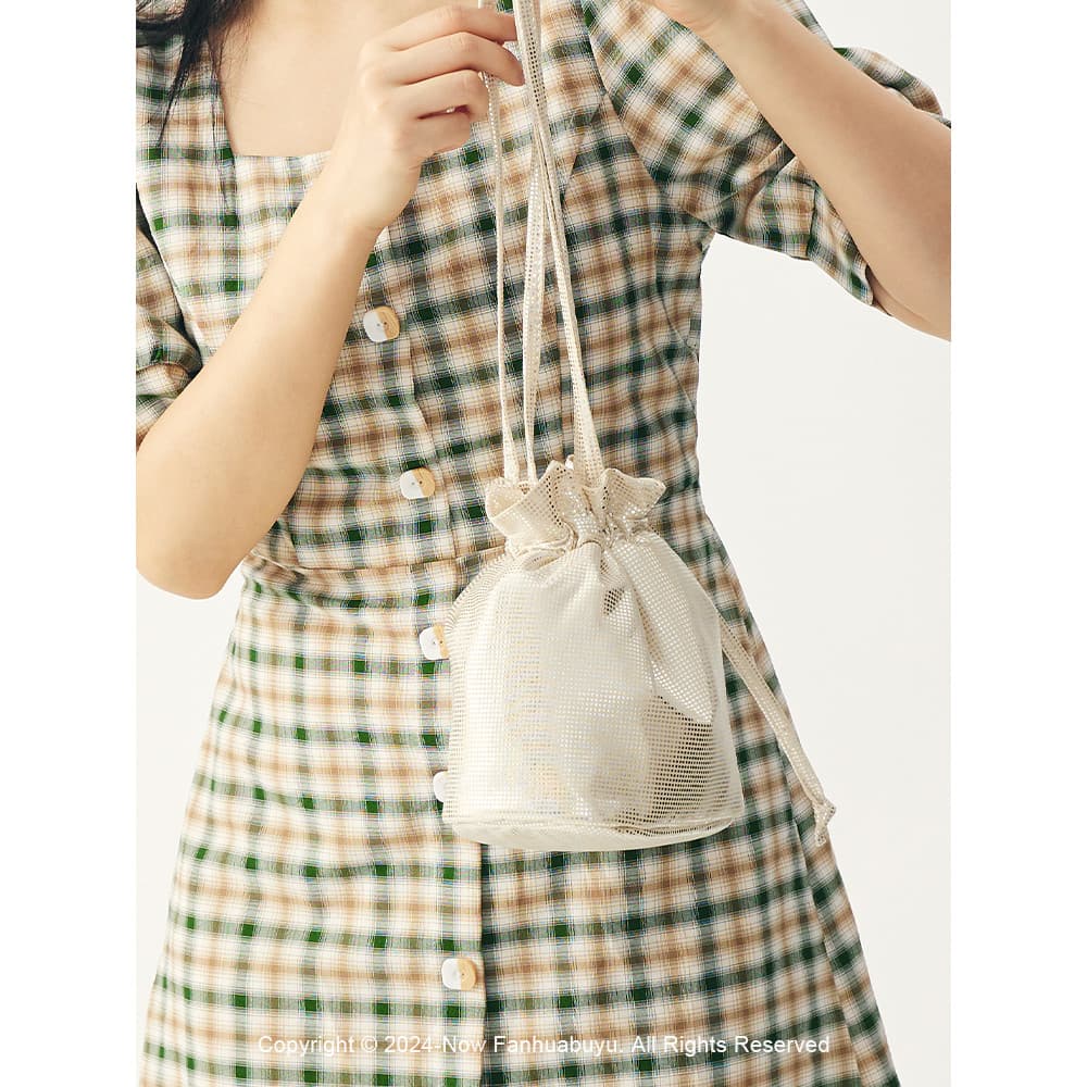 Fanhua Whisper Novo Estilo Prata Balde Bolsa Feminina Moda Elegante Bolsa Senhoras Bolsa High-End Cordão Fivela Magnétic