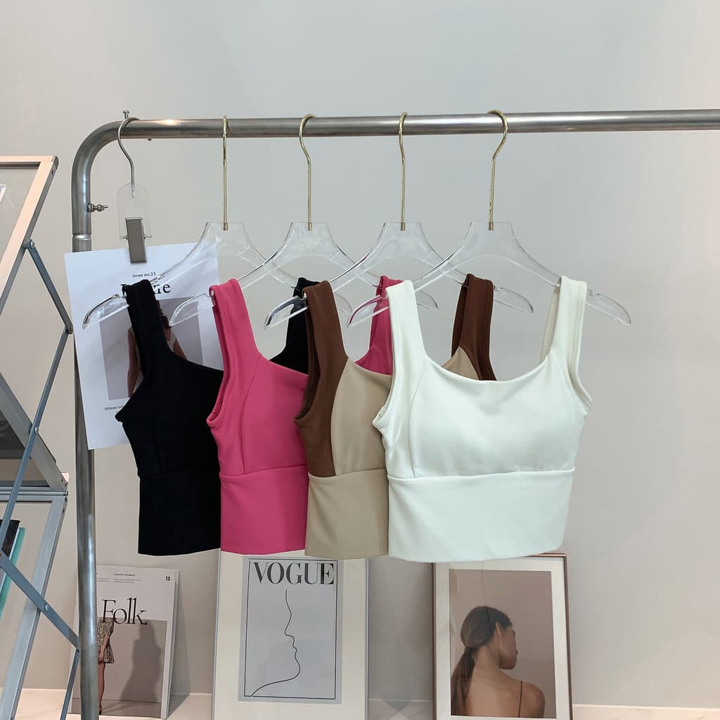 Colete de ioga com peito grande, sensação Nude, copo Semi-fixado, roupa íntima esportiva, alta elasticidade, aparência m