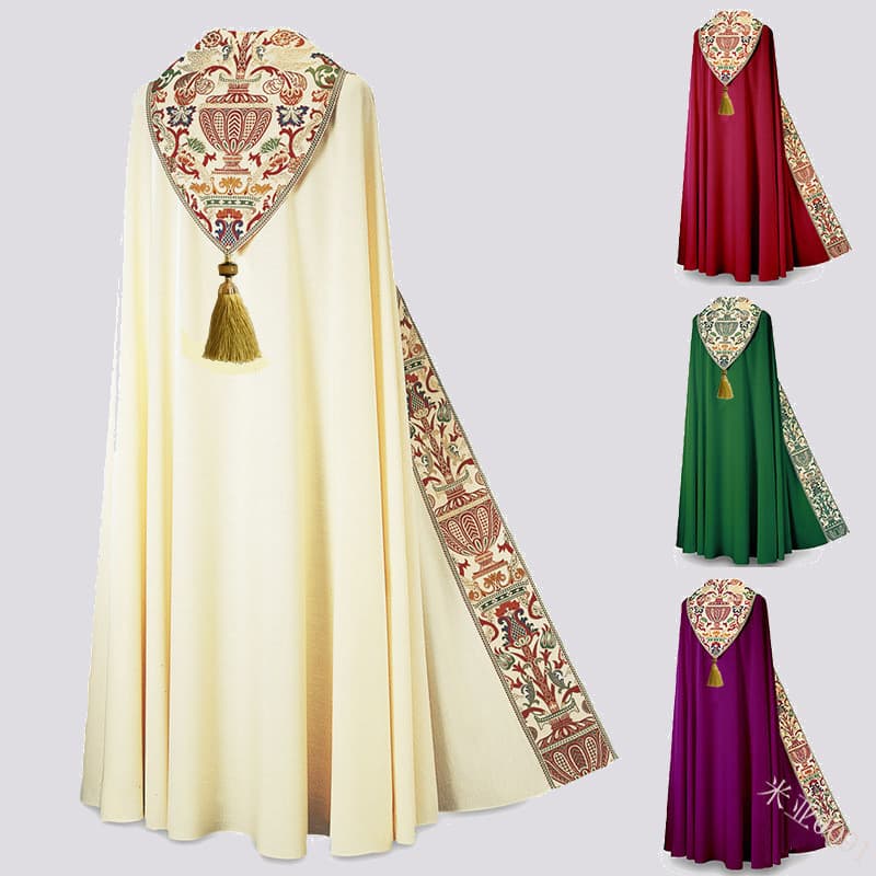 2024 feminino Cross-Border Digital impresso manto palco desempenho traje Original borla pingente Robe