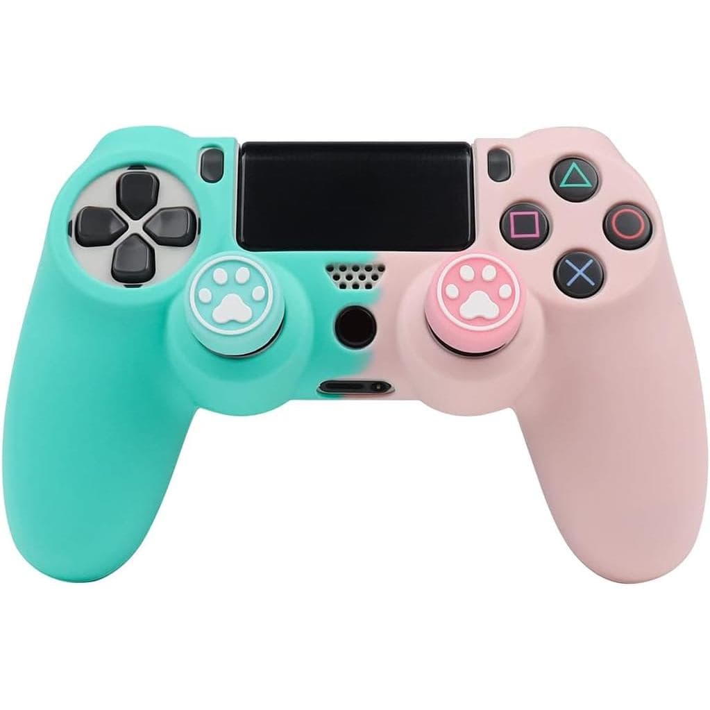 Capas de Controle RALAN Rosa para PS4, Protetor de Controle em Silicone Compatível com Controles PS4 Slim/PS4 Pro com 2