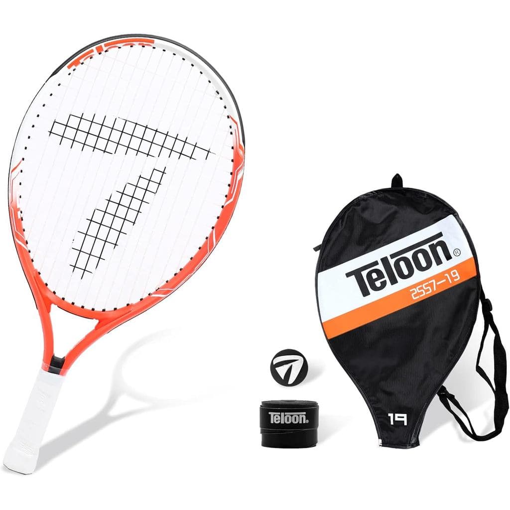 Raquete de Tênis Infantil Teloon, Raquete de Tênis Juvenil de 19"-25" Polegadas com Capa, Raquete de Tênis para Crianças