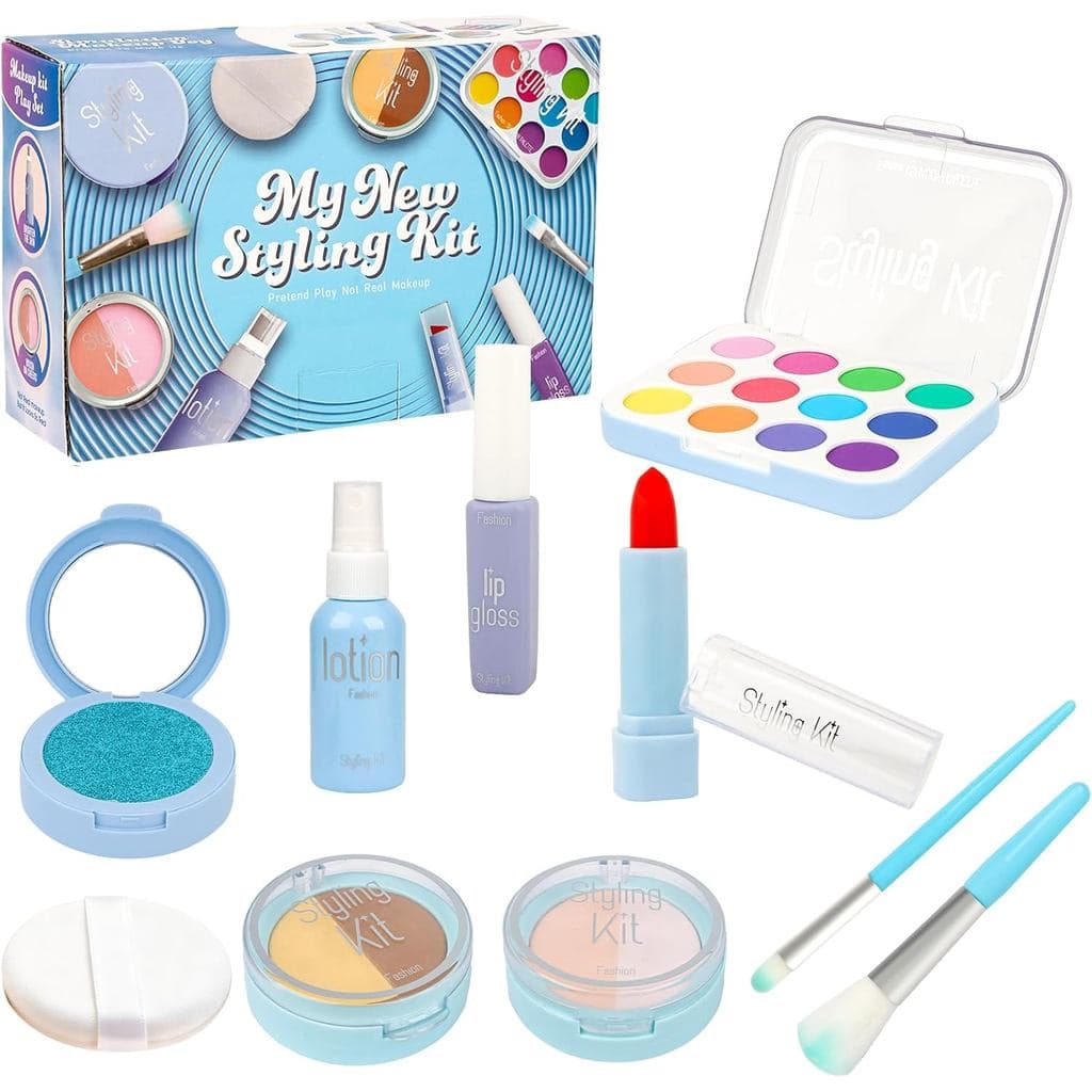 Kits de Maquiagem Falsa para Meninas de 3 a 5 Anos, Brinquedos de Maquiagem para Brincadeiras de Faz de Conta para Anive