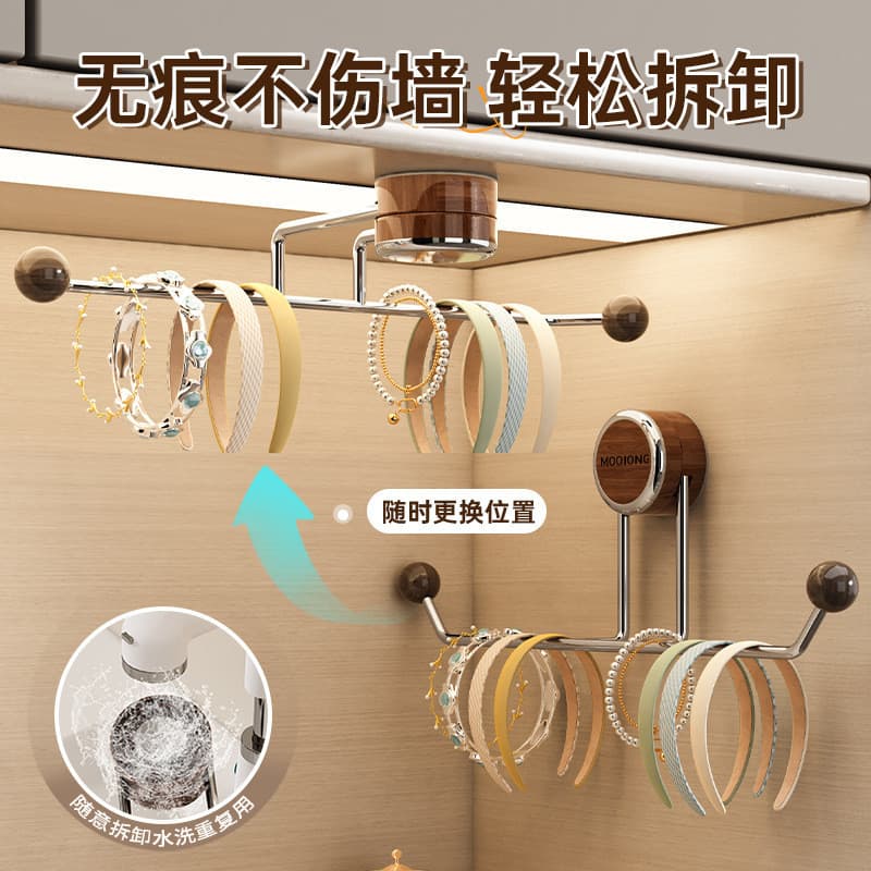 Suporte de armazenamento com ventosa para elásticos de cabelo no banheiro, acessórios de cabelo, presilhas, elásticos de