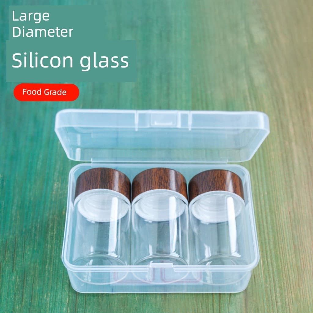 Caixa de comprimidos de vidro com alto teor de borosilicato, portátil, portátil, para medicina, tubo selado líquido, Sub