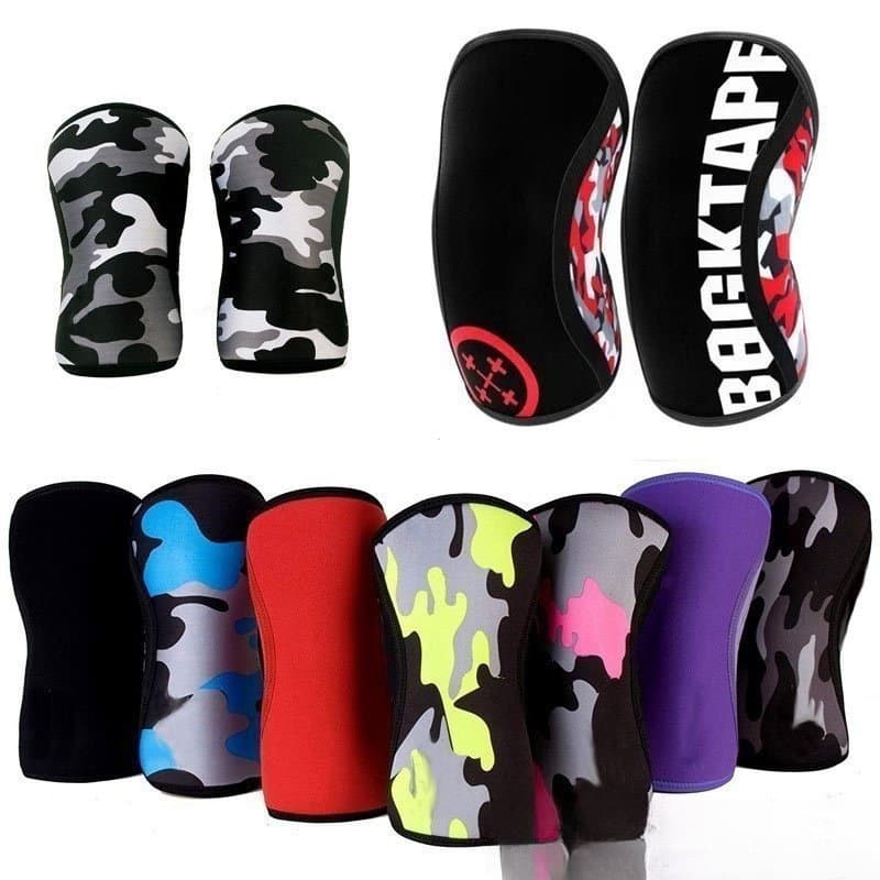 1 par profissional compressão joelho almofada 7mm neoprene para esportes 2 partes