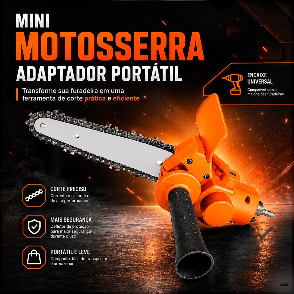 Adaptador Motosserra Para Furadeira Portátil Para Cortes Em Madeira