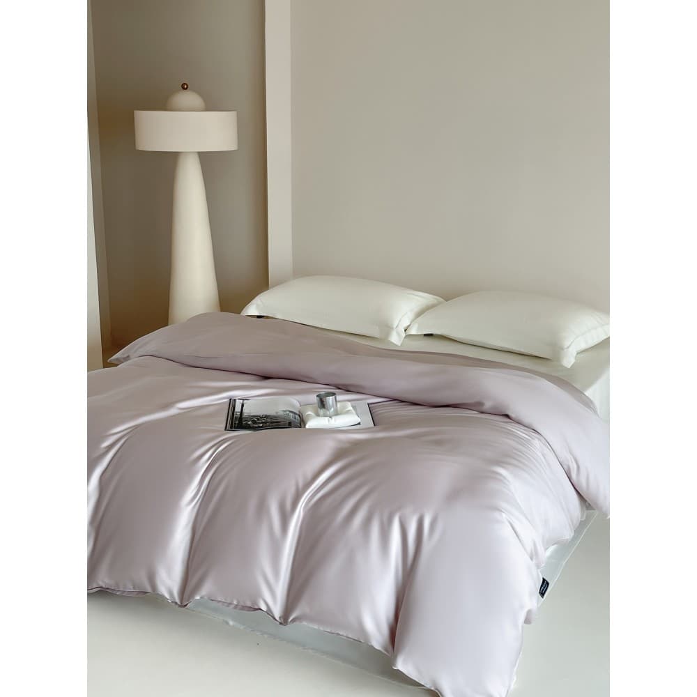 R ROLAND LIVE60S Lyocell Tencel Capa de edredão peça única cor pura simples amigável à pele macio e confortável capa de