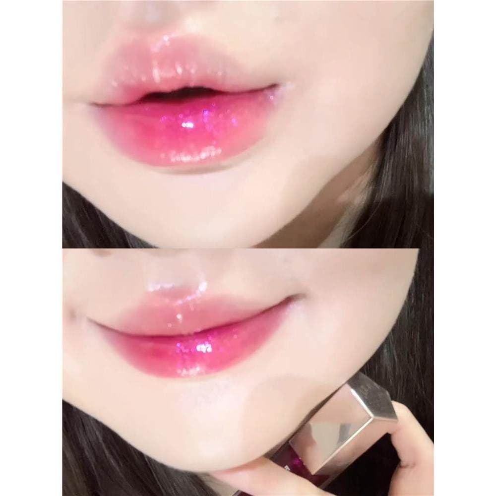 [Olive Skin Giant Whitening] Han Lei Series Mirror Lip Glaze com brilho de água piscante fino Batom em camadas de diaman