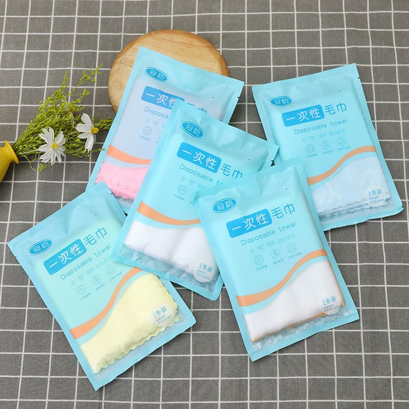 Banho hotel compensação uso toalha descartável toalha de rosto branco embalagem selada boa absorção de água sem fiapos r
