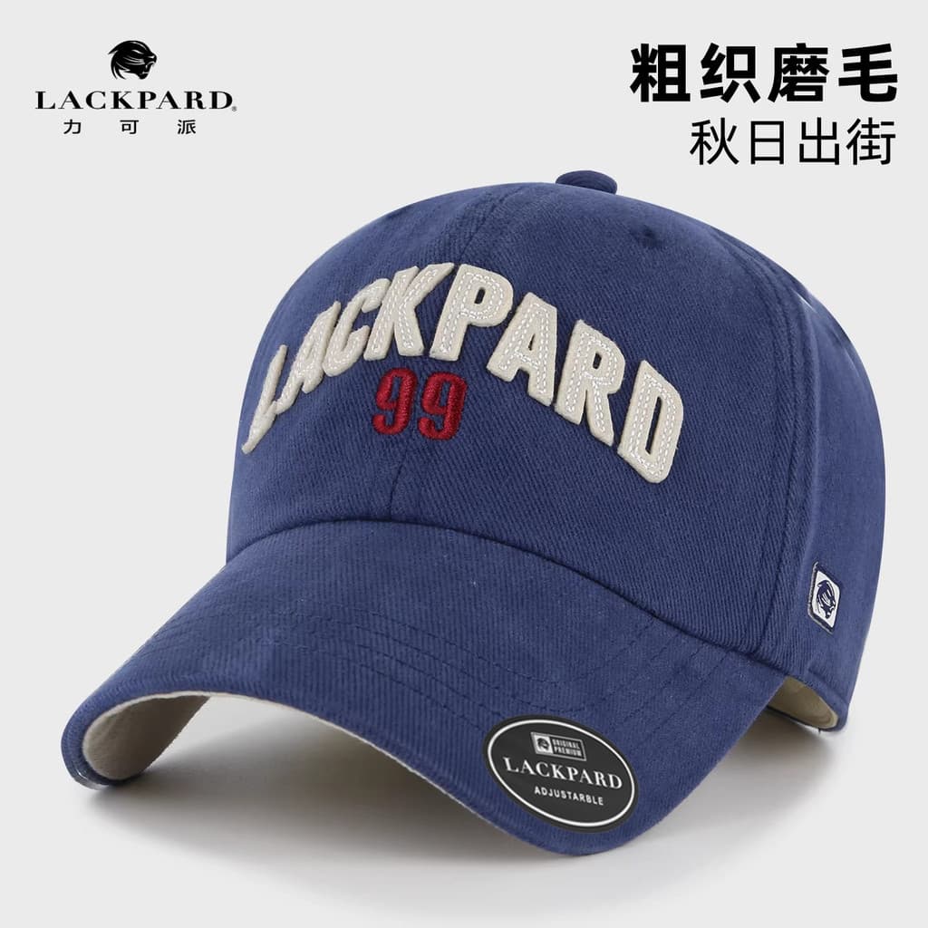 Lackpard chapéu masculino outono inverno puro algodão boné duro topo engrossado cabeça grande boné de beisebol masculino