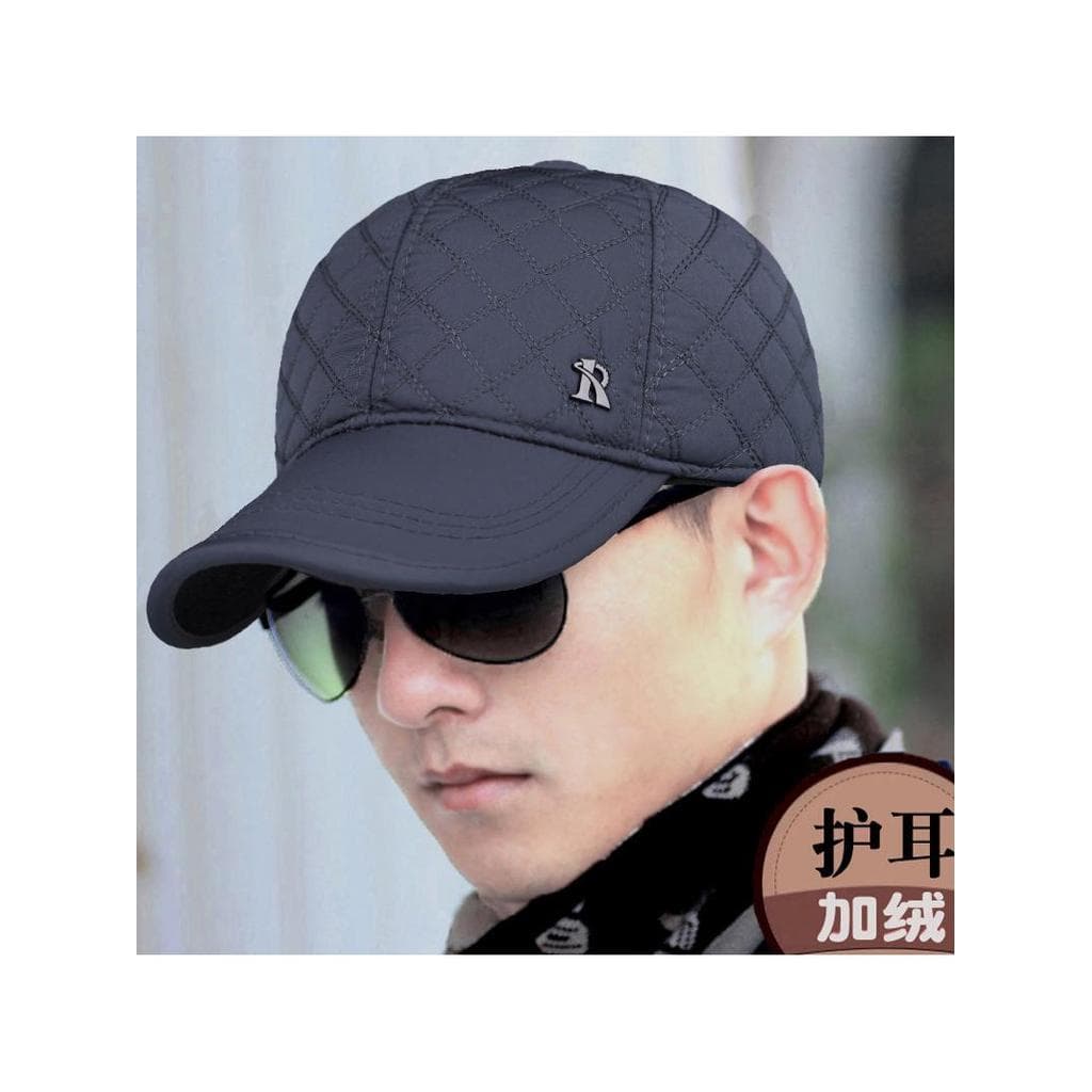 Chapéu masculino outono inverno forro de lã proteção de ouvido quente boné de pico pai Casual boné de beisebol novo esti