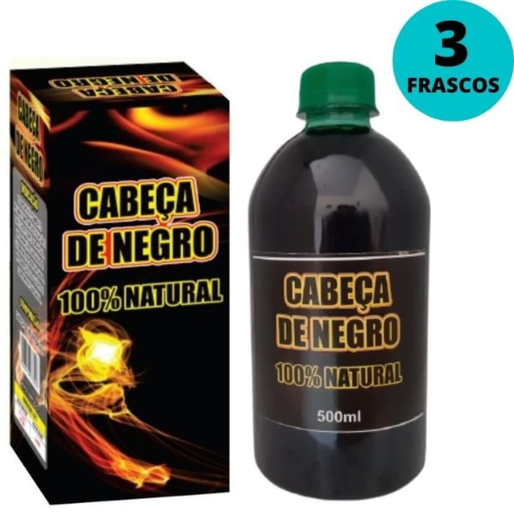 3 Cabeça De Negro 500ml Cada Frasco - Chá Suplemento Nutricional Mutamba Composto / Revenda Preço De Fabrica