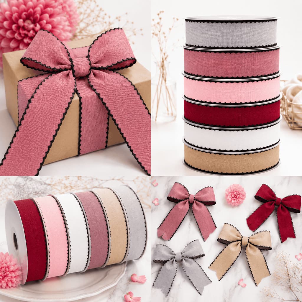 Fita Veludo Cotelê 38mm Yama Borda Black Toque Macio Acabamento Premium Para Laços, Tiaras e Artesanato Personalizado