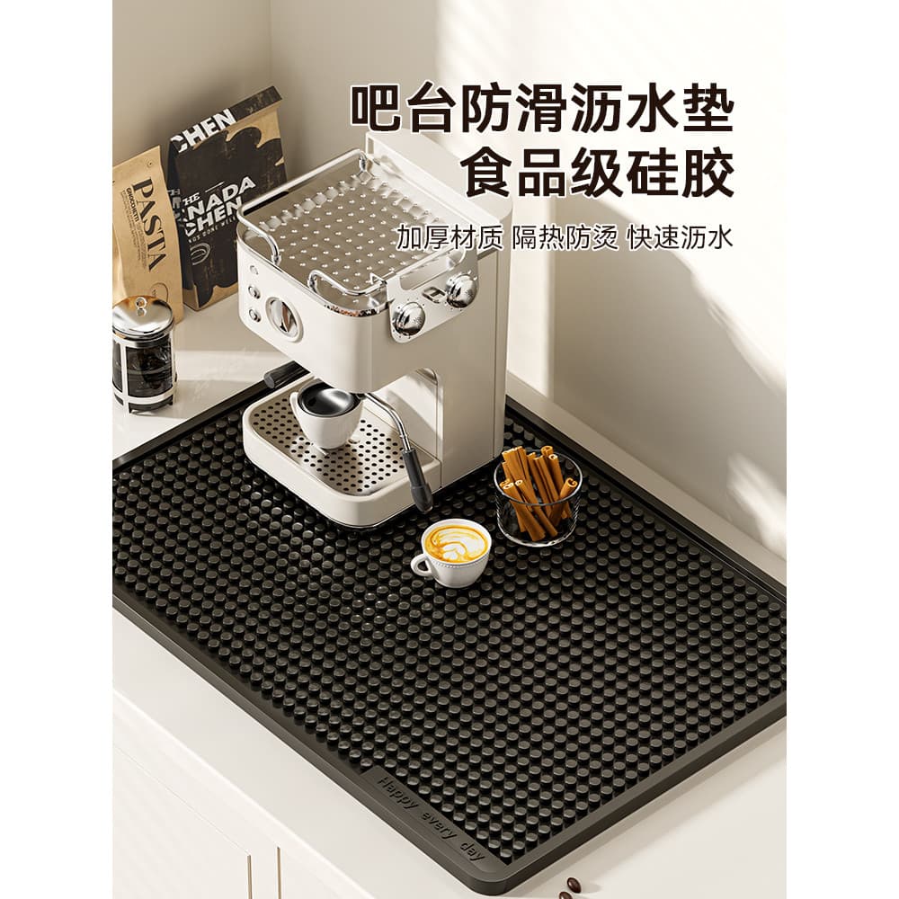 Tapete de drenagem de Silicone engrossado, tapete de bar de café, tapete de filtro de água de mesa, à prova de mofo, tap