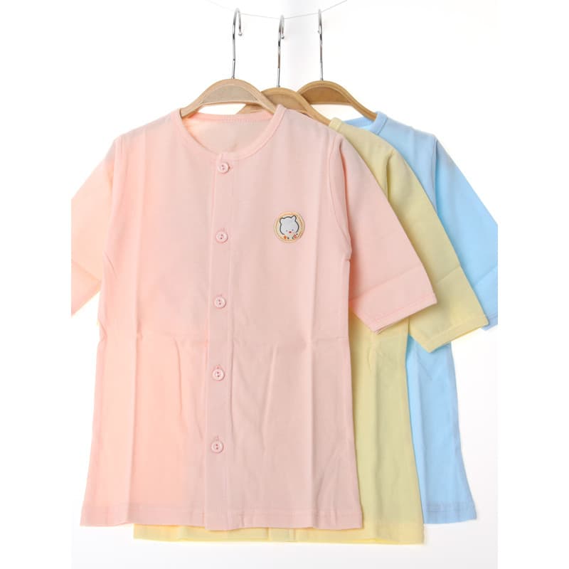 Camisola de algodão puro para recém-nascidos, pijama de manga comprida para bebês, primavera outono, proteção para barri