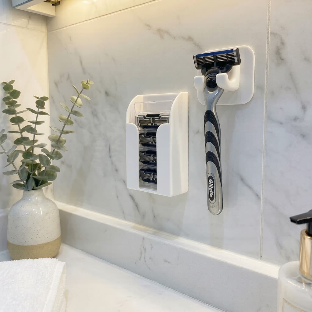 Suporte Para Aparelho De Barbear e Lamina Gillette Gilete Prestobarba Universal