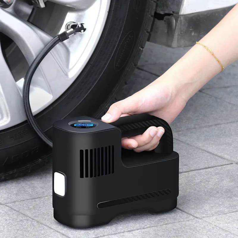 [Produto Premium] Compressor de Ar Portátil Multifuncional para Carro, Inflador de Pneus, Bomba de Ar para Carro, Dispos