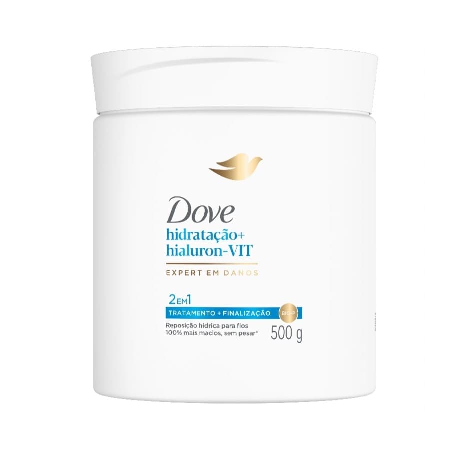Mascara Dove 2 em 1 Tratamento + Finalização 500gr Hidratação + Hialuron-VIT