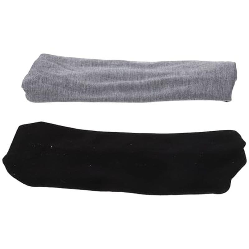 Uonlytech 2 Peças De Tiaras De Limpeza Facial De Algodão Para Mulheres , Faixas De Cabelo Elásticas Largas Spa Em Preto