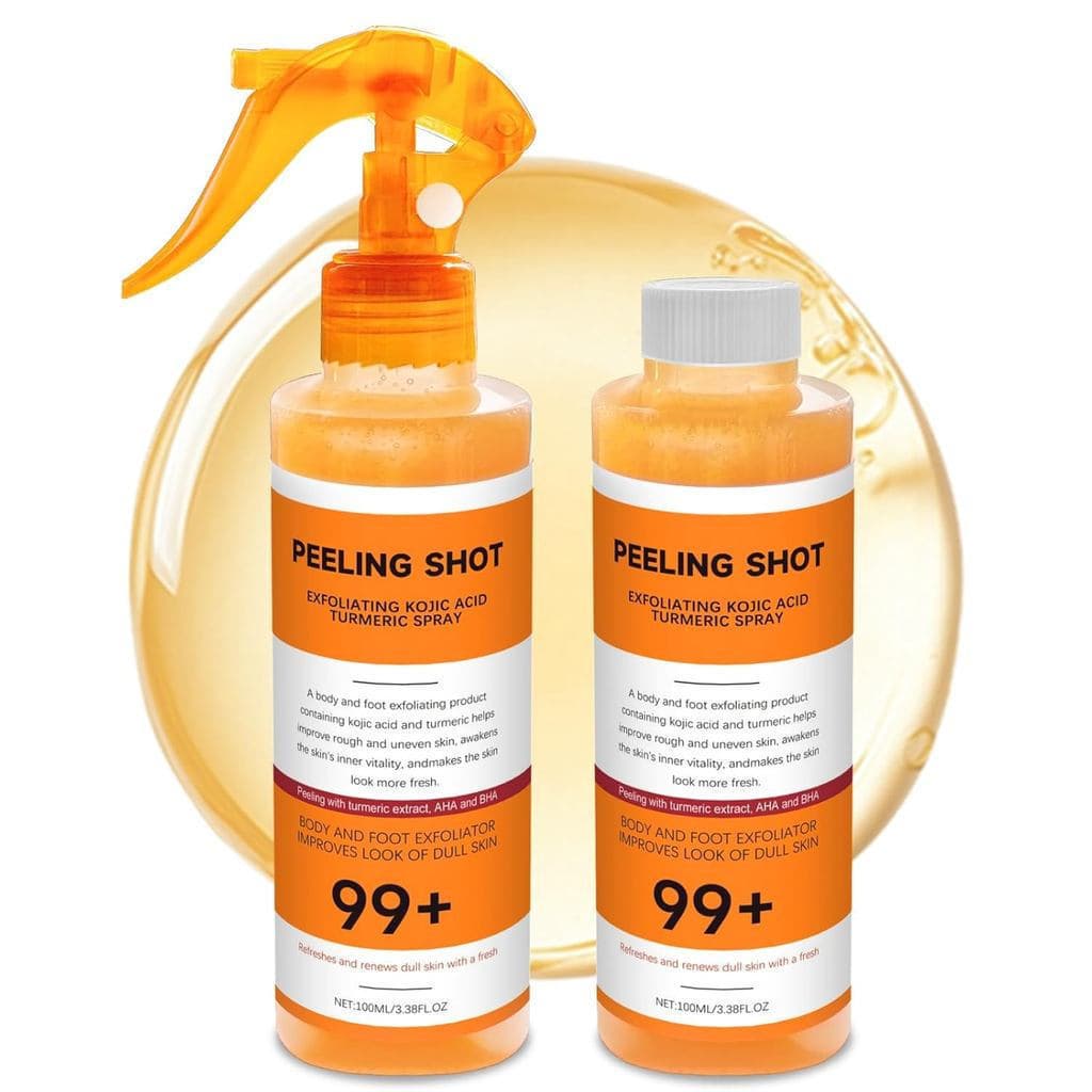 Spray corporal de queratina contendo ácido kójico e cúrcuma esfolia suavemente a pele – Hidrata, nutre a pele, adequado