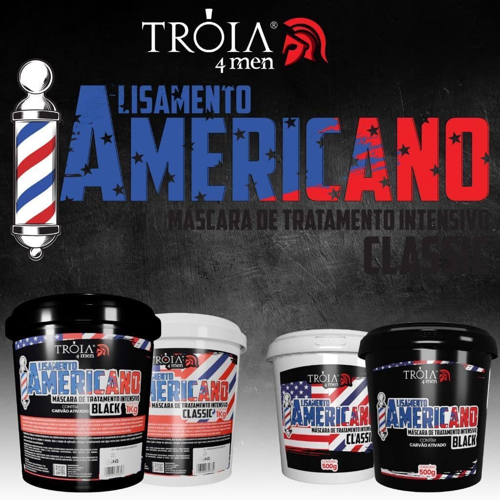 Alisamento Americano - Troia Hair 4Man: Alisamento Profissional Rápido