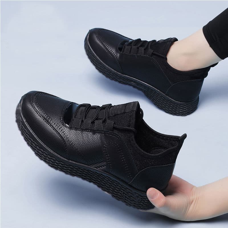 Novos sapatos femininos de couro macio-sola sapatos de algodão inverno versão coreana All-Match sapatos casuais confortá